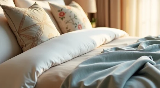 Des draps de luxe élégants et confortables
